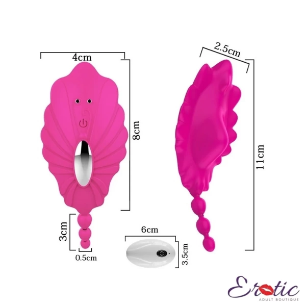 Клиторальный массажер - вибратор в трусики Flower с пультом